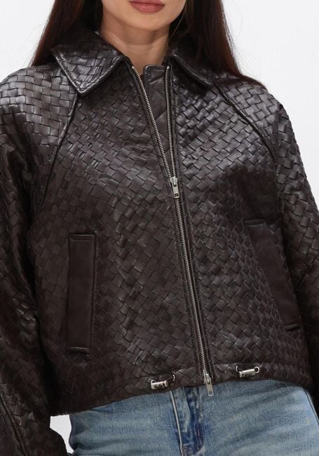 Braune SECOND FEMALE Jack VERMONT LEATHER JACKET - large