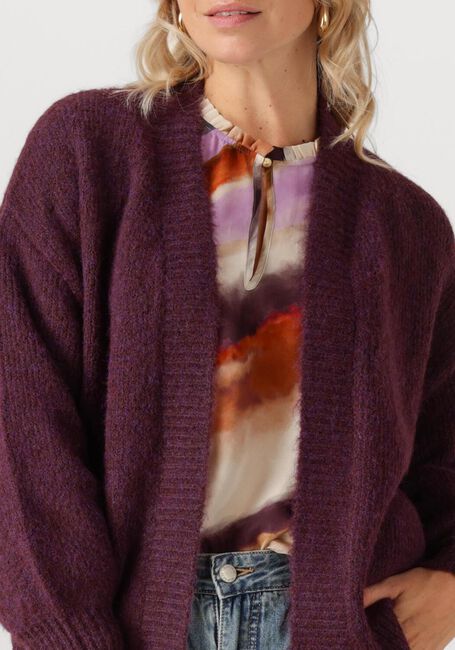 Bordeaux SUMMUM Strickjacke PUFF SLEEVE CARDIGAN COZY MELANGE KNIT - large