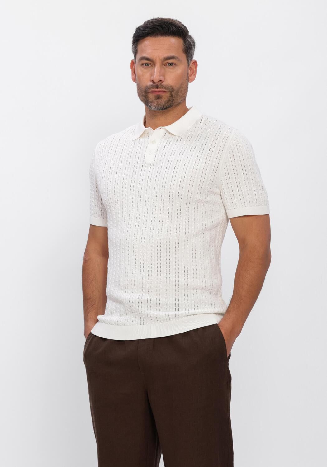 Ecru DRYKORN Polo-Shirt TRITON 420197 - large