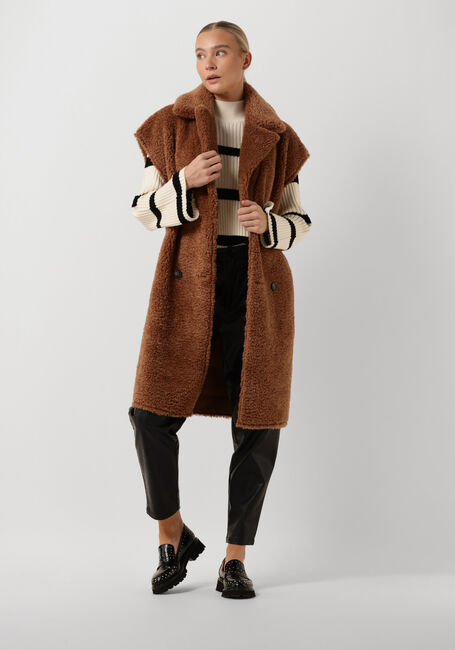 Camelfarbene BEAUMONT Teddy-Jacke REVERSIBLE LAMMY LONG BODY - large