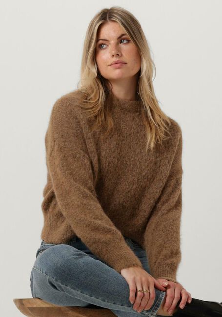Camelfarbene BY-BAR Pullover SONNY ECO PULLOVER - large