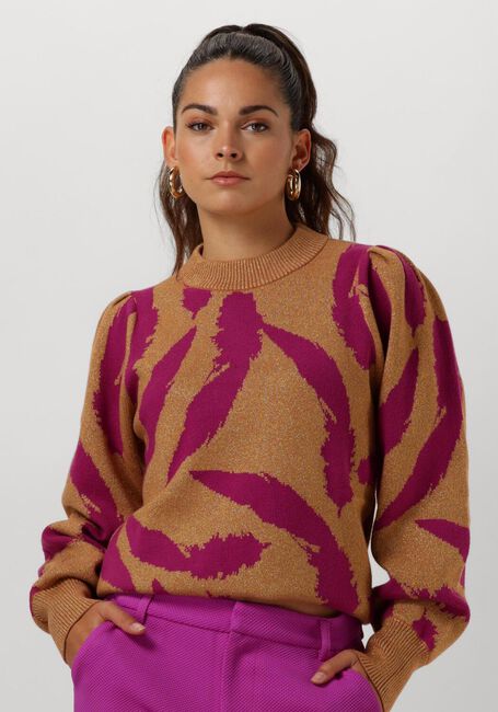 Braune POM AMSTERDAM Pullover PULLOVER - FEATHERS SPARKLE - large