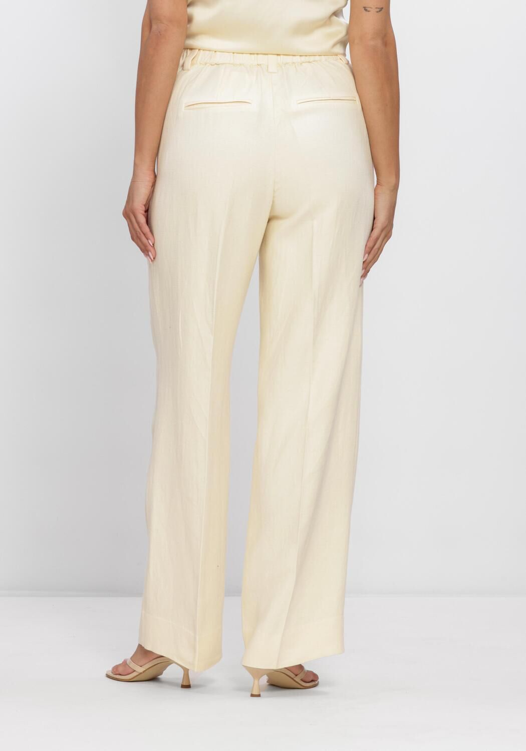 Gelbe SECOND FEMALE Hosen LINO CLASSIC TROUSERS - large