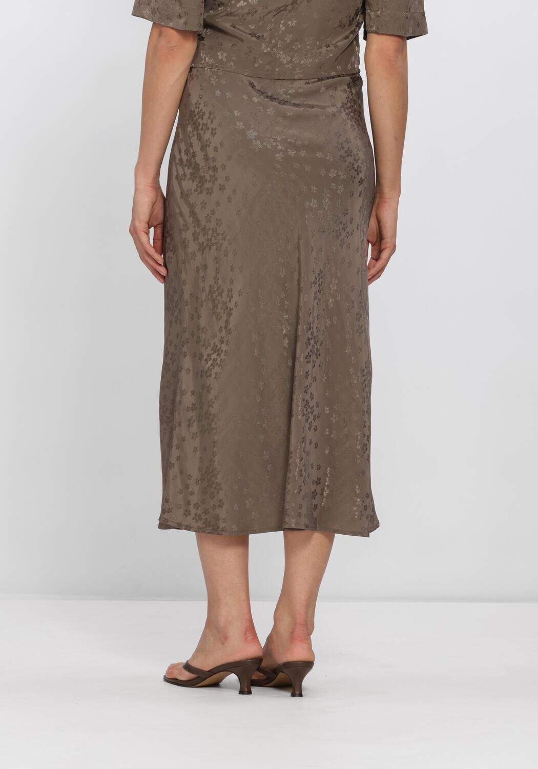 Beige OBJECT Midirock OBJBELA HW MAXI SKIRT - large