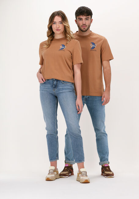 Beige SCOTCH & SODA T-shirt UNISEX - AMELIA EARHART GRAPHI - large