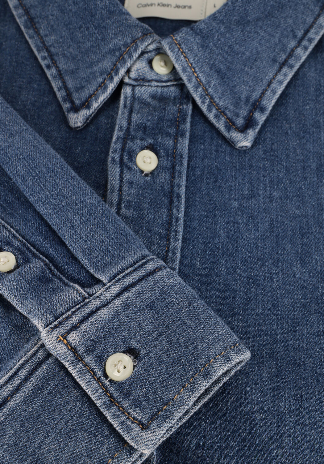 Dunkelblau CALVIN KLEIN Overshirt SLIM DENIM SHIRT - large