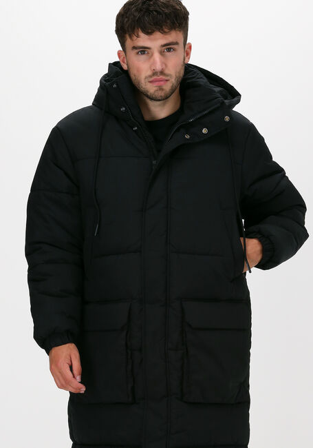 Schwarze CALVIN KLEIN Wattierte Jack SUSTAINABLE CRINKLE PARKA - large