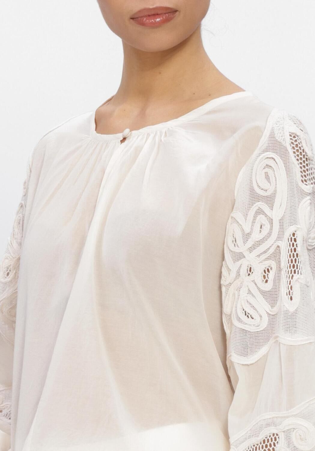 Nicht-gerade weiss DANTE6 Blusen ULALA EMBROIDERED BLOUSE - large