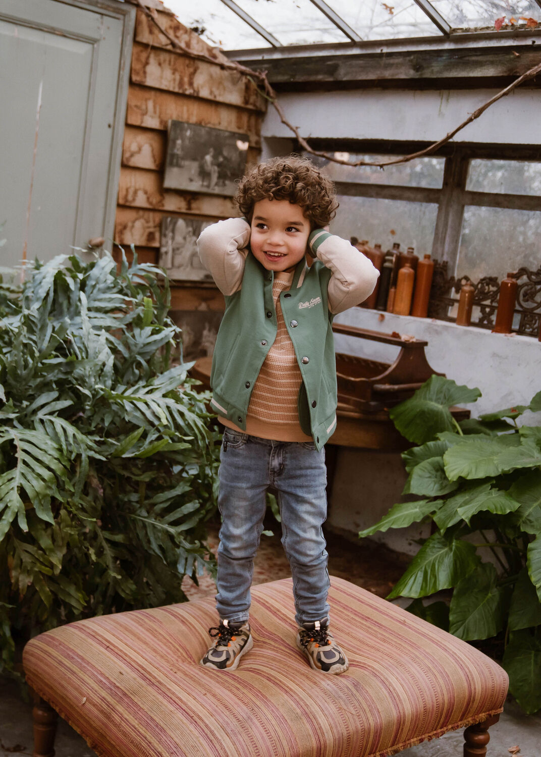 Gr&uuml;ne DAILY7 Strickjacke OVERSIZED BOMBER JACKET - large