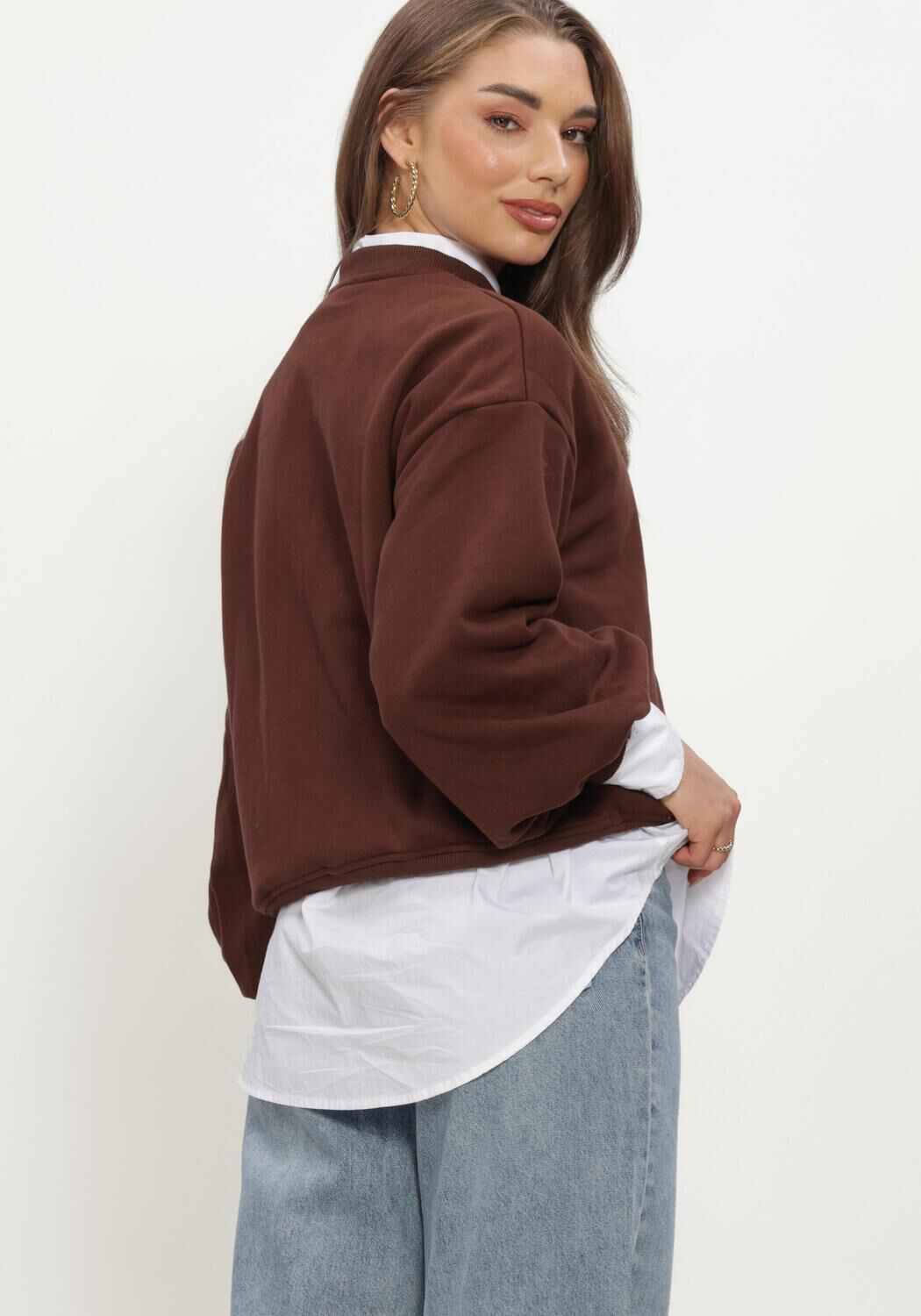 Braune YDENCE Sweatshirt SWEATER ICONIC AND FLUFFY - large