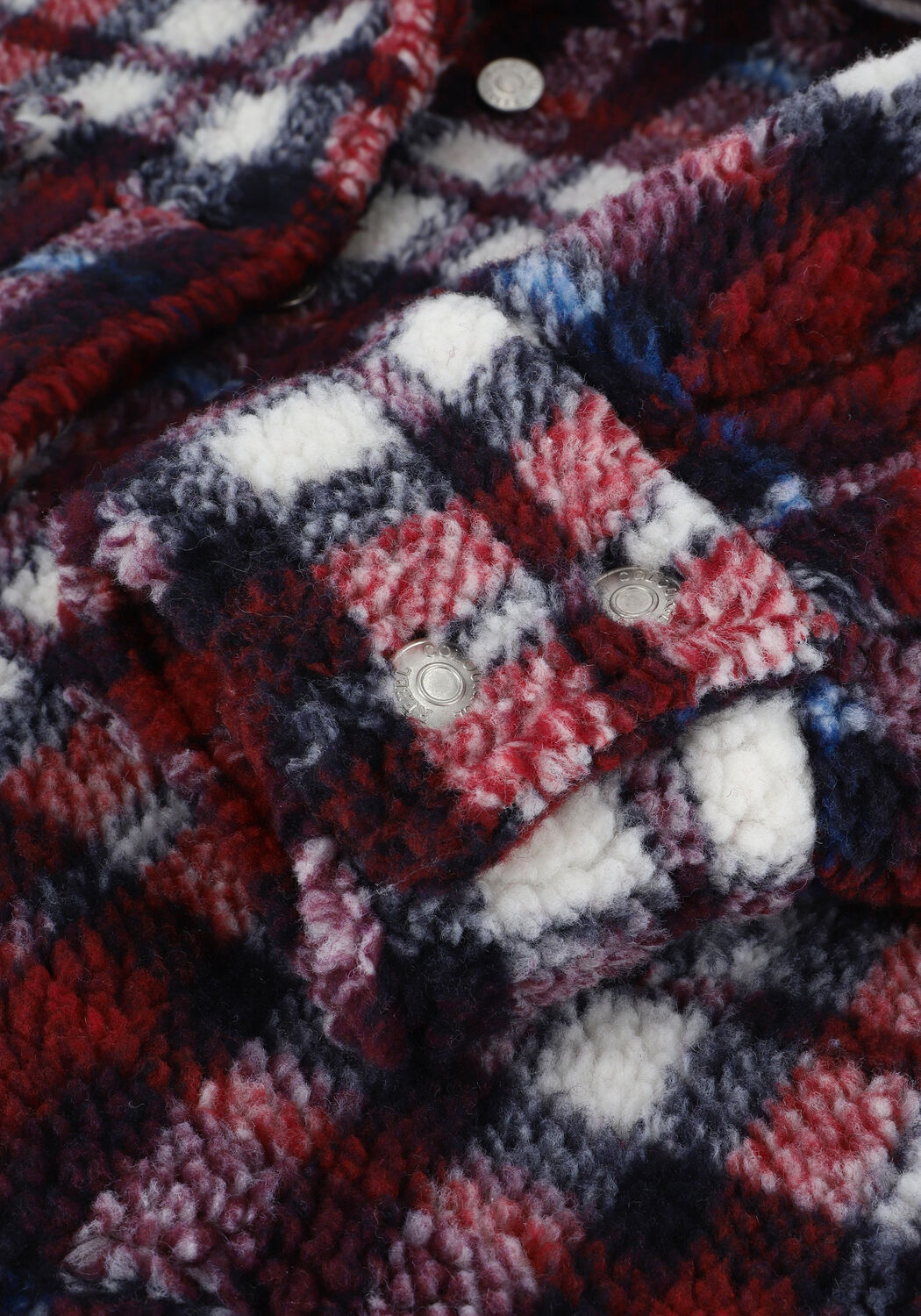 Bordeaux COLOURFUL REBEL Teddy-Jacke STELLA REBELLE CHECK TEDDY JAC - large