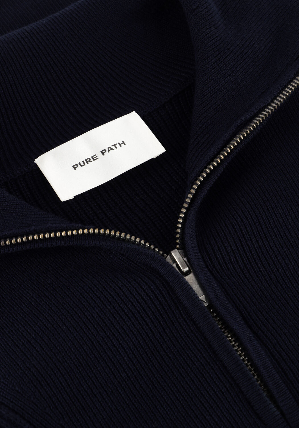 Dunkelblau PURE PATH Pullover LOOSE FIT KNITWEAR HALFZIP818 - large