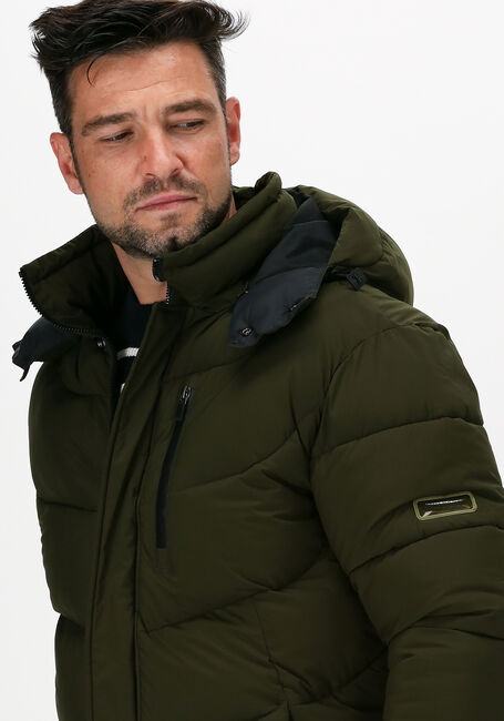 Grüne SCOTCH & SODA Wattierte Jack 163250 - HOODED WATER-REPELLEN - large