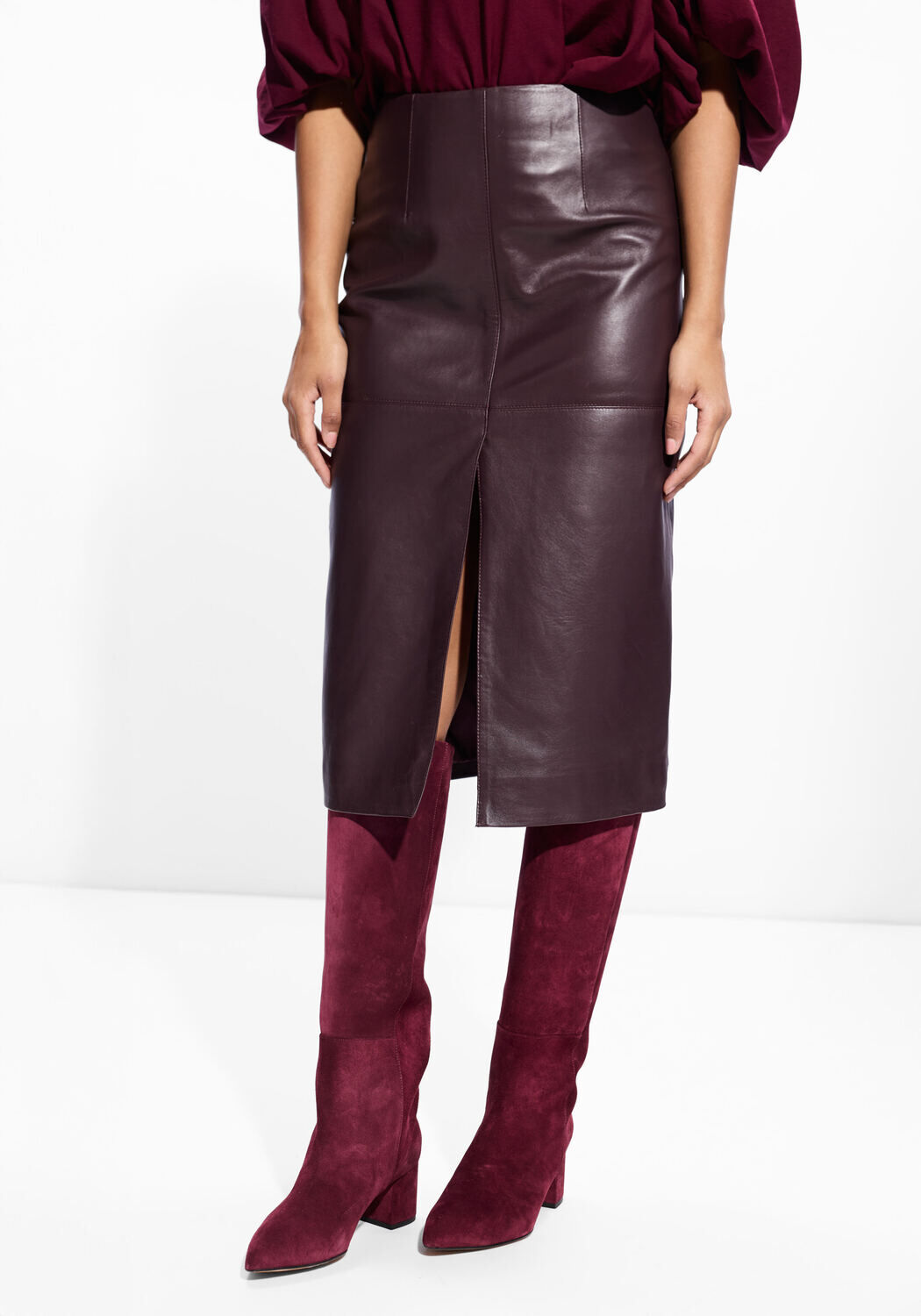 Braune VANESSA BRUNO Midirock FELINDRA JUPE - large