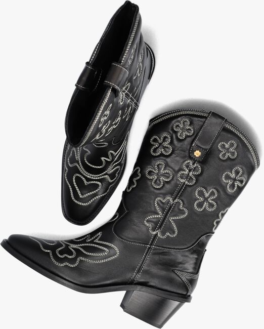 Schwarze FABIENNE CHAPOT Cowboystiefel JOLLY MID HIGH EMBROIDERY BOOT - large