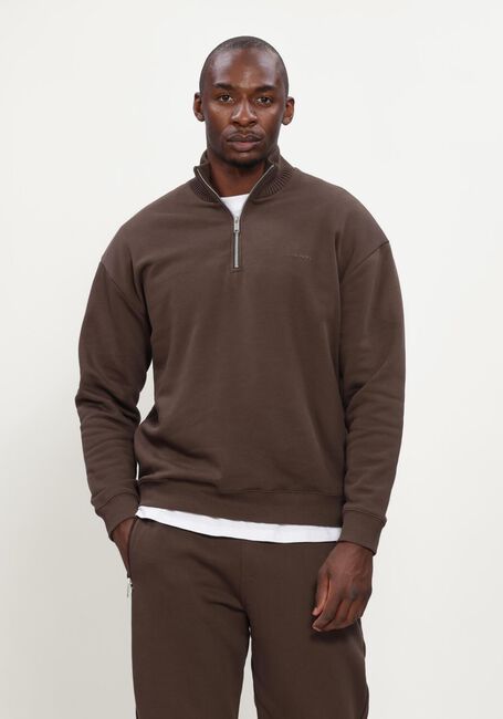 Braune GENTI Sweatshirt HALF ZIP SWEAT - large