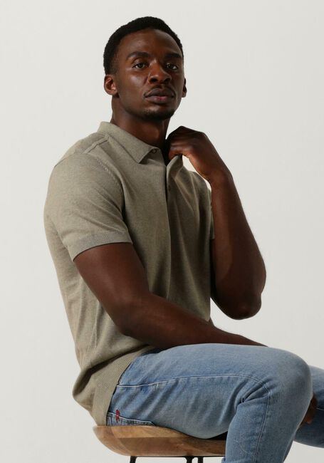 Grüne SELECTED HOMME Polo-Shirt SLHBERG SS KNIT POLO NOOS - large
