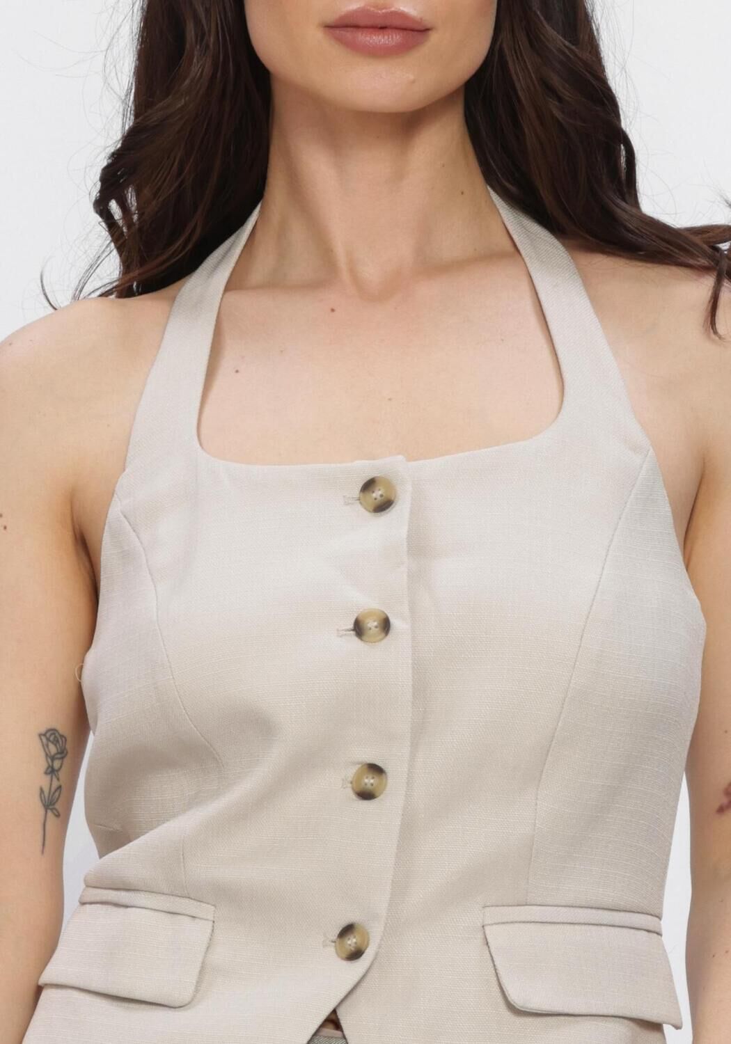 Beige Y.A.S. Gilet YASMILDA SL VEST - large