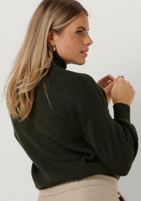 Grüne MSCH COPENHAGEN Rollkragenpullover MSCHMAGNEA RACHELLE RIB PULLOVER - large