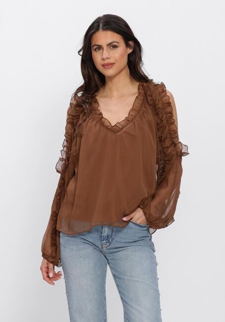 Braune DANTE6 Tops & T-shirts HARMONY BOHO CHIFFON TOP - large