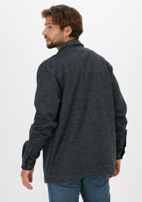 Graue ANERKJENDT Overshirt AKOSCAR BOILED WOOL OVERSHIRT - large