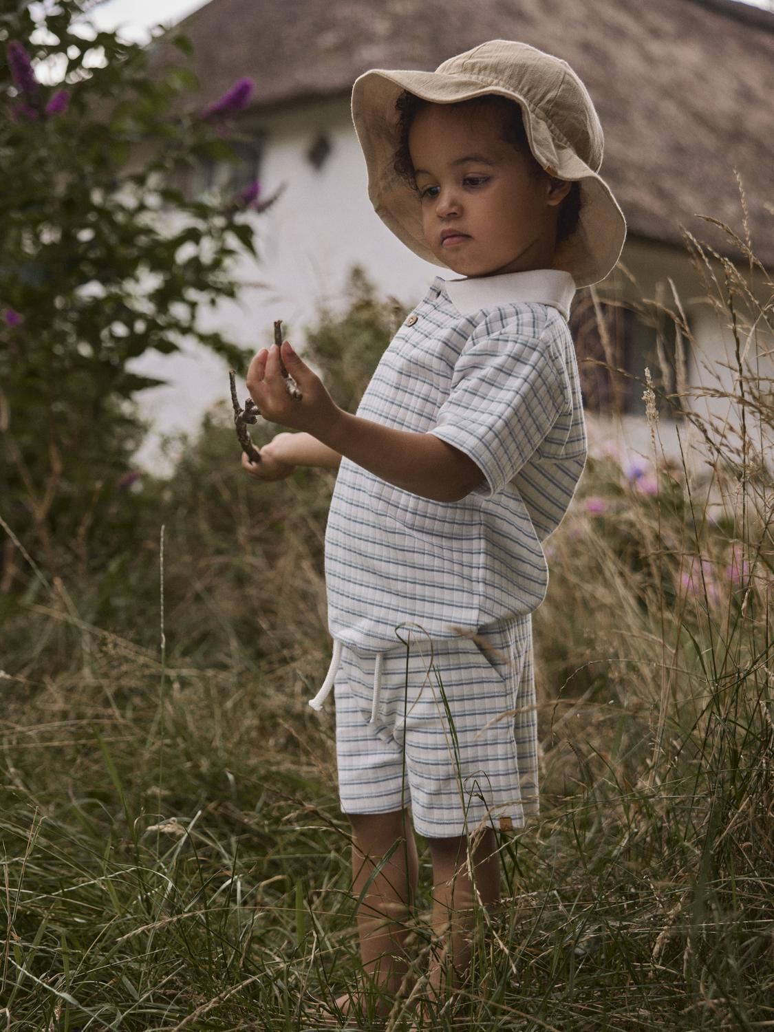 Wei&szlig;e LIL' ATELIER Polo-Shirt NMMHALDUR SS LOOSE POLO LIL - large