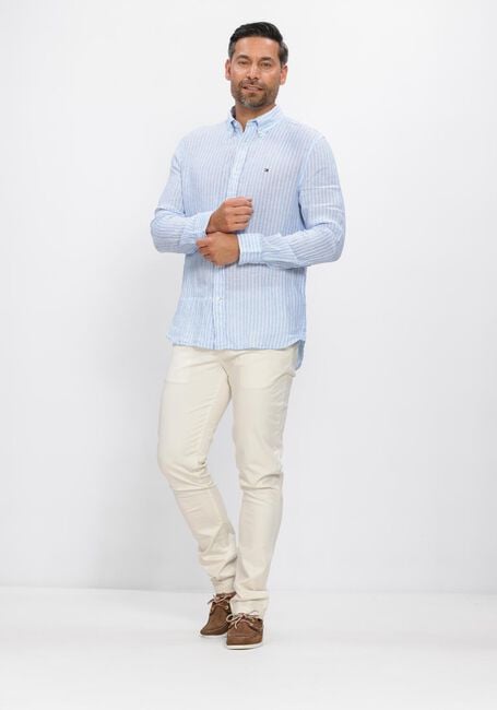 Hellblau TOMMY HILFIGER Casual-Oberhemd LINEN BENGAL STRIPE RF SHIRT - large