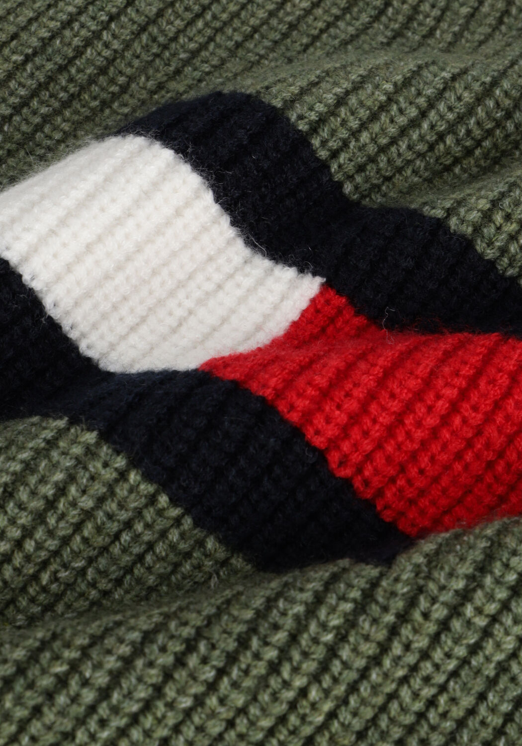 Gr&uuml;ne TOMMY HILFIGER Pullover RAGLAN FLAG SWEATER - large