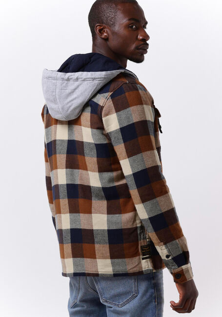 Braune PME LEGEND Strickjacke LONG SLEEVE SHIRT HEAVY CTN FLANEL TWILL PADDED - large