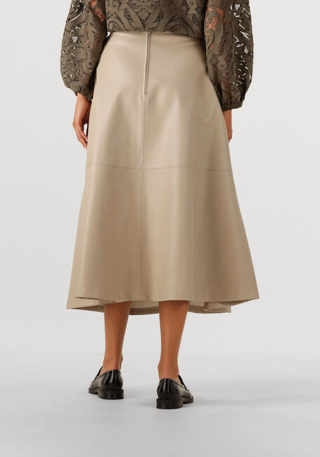 Beige SUMMUM Midirock SKIRT FAUX LEATHER - large