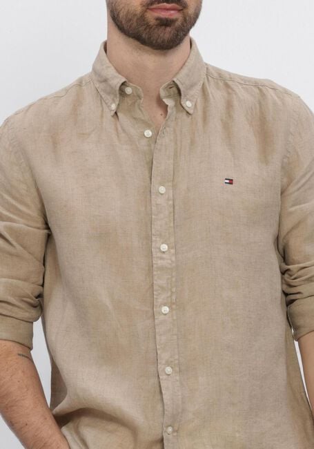 Beige TOMMY HILFIGER Casual-Oberhemd PIGMENT DYED LI SOLID RF SHIRT - large