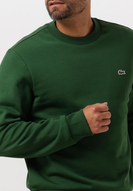 Grüne LACOSTE Sweatshirt CLASSIC FIT BRUSHED FLEECE SWEATSHIRT - large