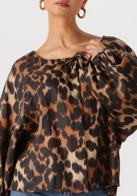 Braune WITHBLACK Tops & T-shirts WBLCLEOPATRA WIDE SLEEVE TOP - large