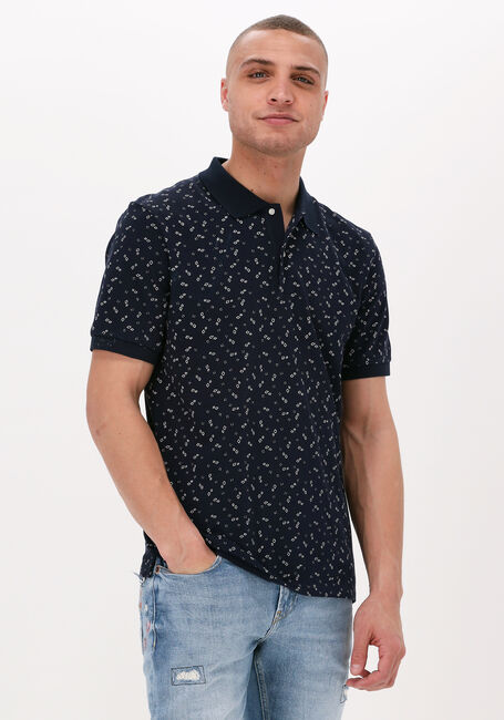 Dunkelblau SCOTCH & SODA Casual-Oberhemd PRINTED PIQUE POLO IN ORGANIC COTTON - large