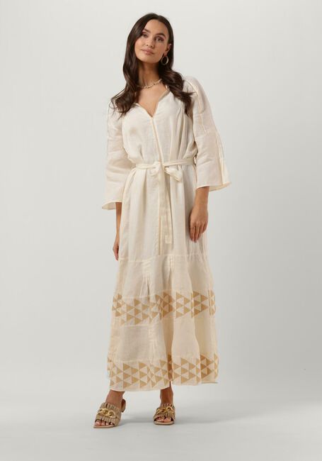 Ecru GREEK ARCHAIC KORI Maxikleid 230243 - large