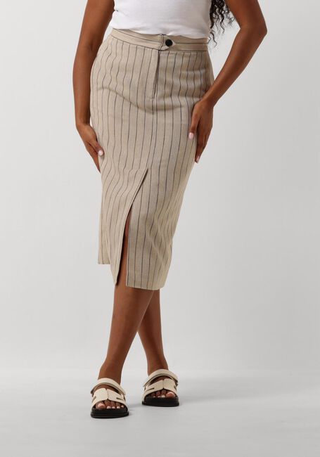 Beige CO'COUTURE Midirock LINEN PIN PENCIL SKIRT - large