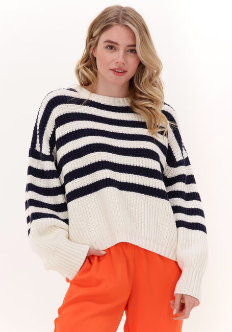 Blaue NEO NOIR Pullover DAKOTA STRIPE KNIT BLOUSE - large