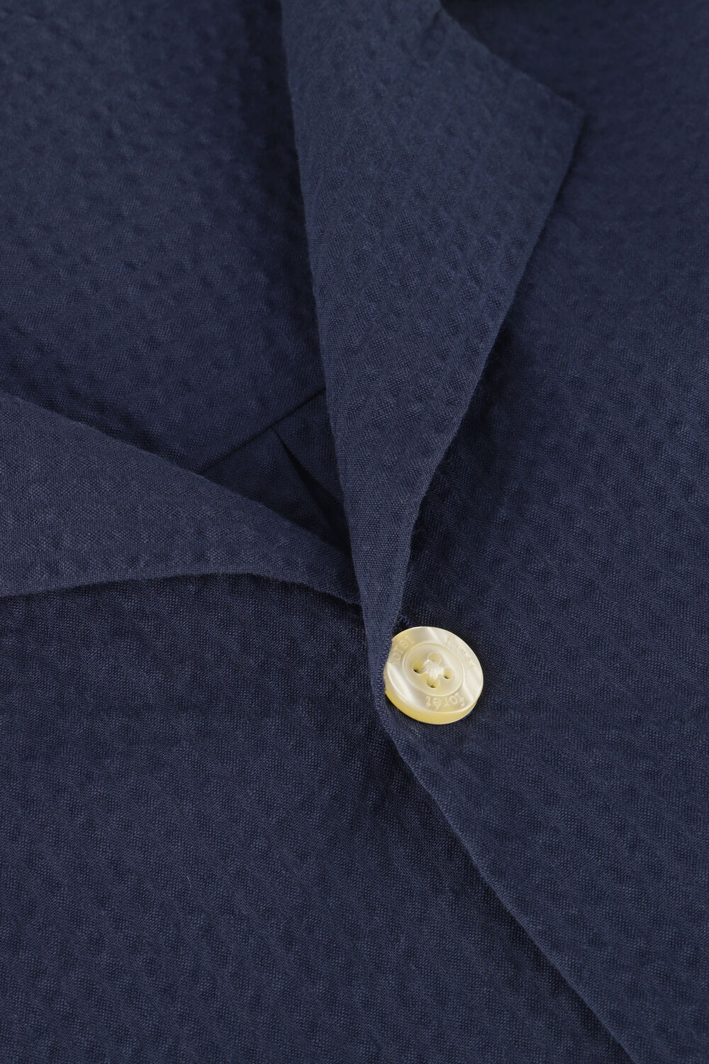 Dunkelblau FOR&Eacute;T Casual-Oberhemd HUSH SEERSUCKER SS SHIRT - large