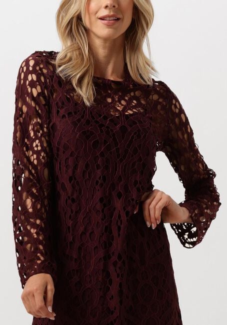 Rote VANILIA Midikleid LACE MIDI DRESS - large