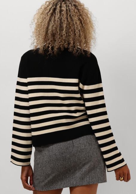 Schwarze MINUS Pullover LUPI STRIPE KNIT PULLOVER - large