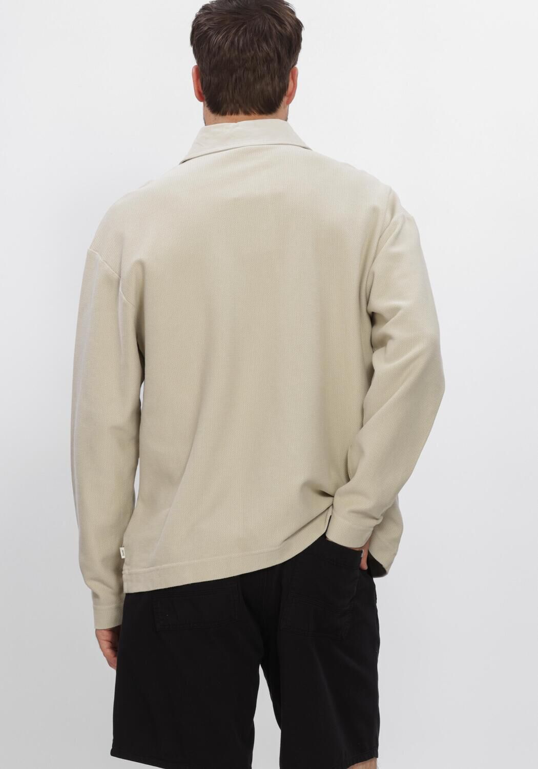 Beige FOR&Eacute;T Polo-Shirt HERB TEXTURED POLO - large