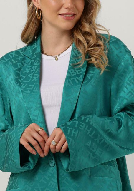 Grüne ALIX THE LABEL Blazer LADIES WOVEN OVERSIZED BLAZER TEXT - large