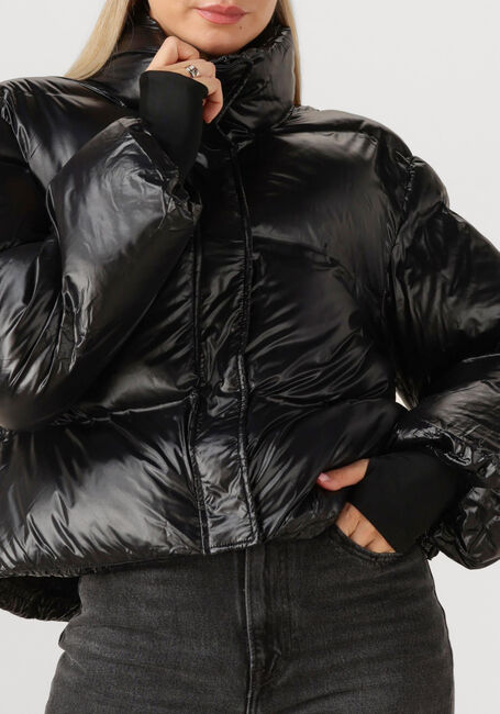 Schwarze NEO NOIR Wattierte Jack RHEA SHINY PUFFER JACKET - large