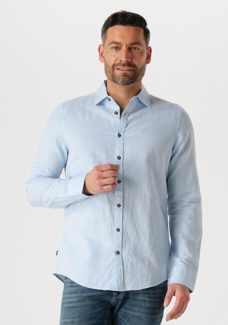 Blaue PME LEGEND Casual-Oberhemd LONG SLEEVE SHIRT COTTON LINEN 2 TONE - large