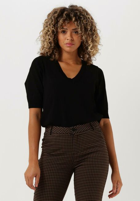 Schwarze MINUS Top MILLA V-NECK KNIT TEE 1 - large