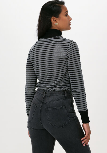 Schwarze MOS MOSH Top CASIO LS-STRIPE ROLLNECK - large