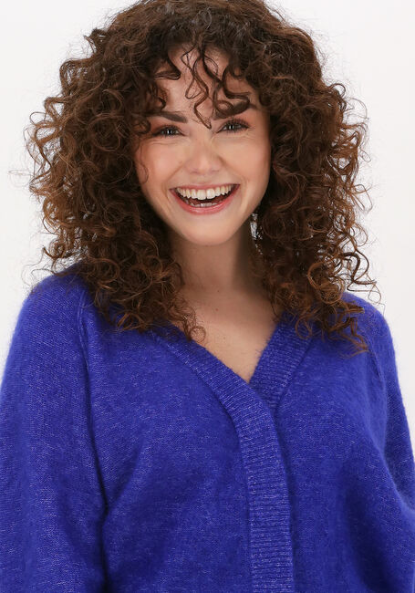 Dunkelblau SECOND FEMALE Strickjacke BROOK KNIT REVERSE BOXY CARDIG - large