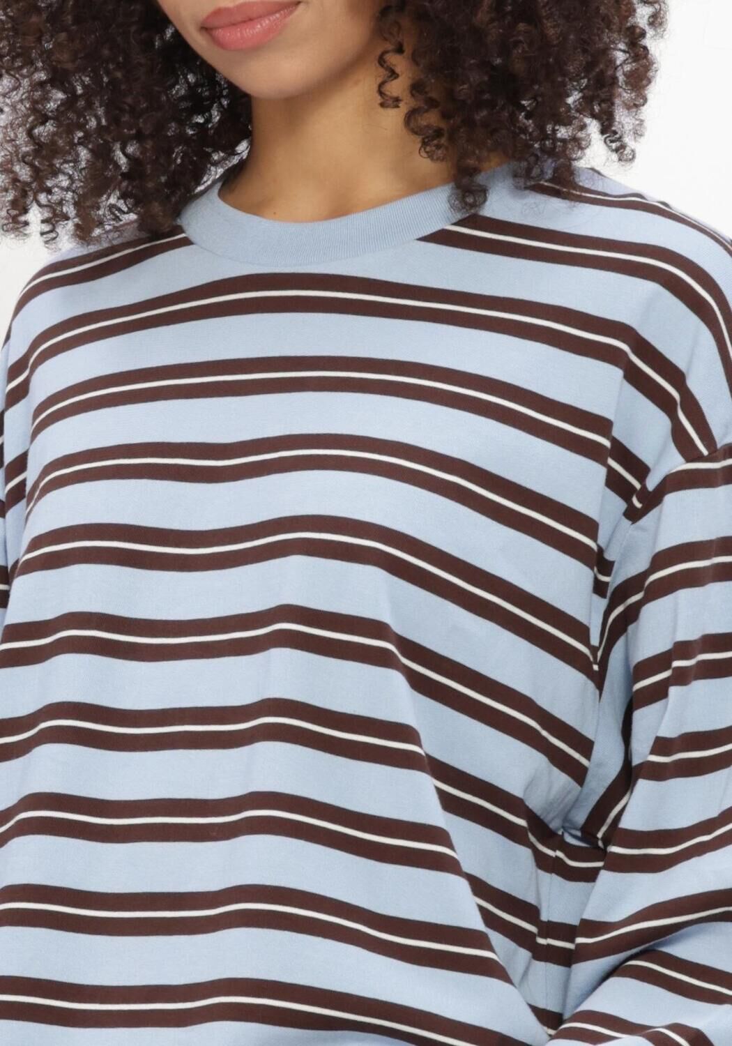 Hellblau CATWALK JUNKIE Top STRIPED LONG SLEEVE - large