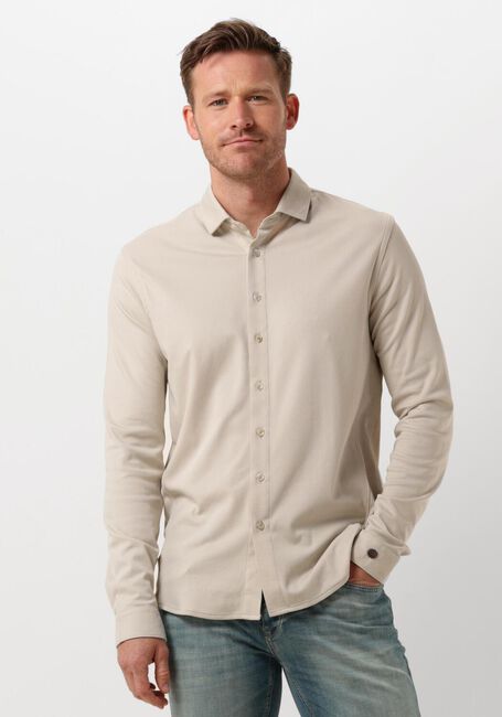 Beige CAST IRON Casual-Oberhemd LONG SLEEVE SHIRT CF TEC TONE INTERLOCK JERSEY - large