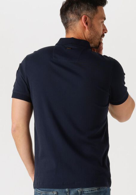 Blaue PME LEGEND Polo-Shirt SHORT SLEEVE POLO INTERLOCK MELANGE ZIP - large
